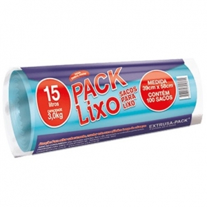 PACK LIXO 015 LITROS AZUL 39X58 FD 10X100 UN