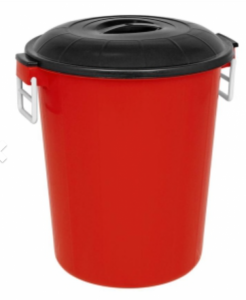 PLASTICOS MB - LIXEIRA 109L C/ ALCA E TAMPA PRETA COLOR - UN (0060)