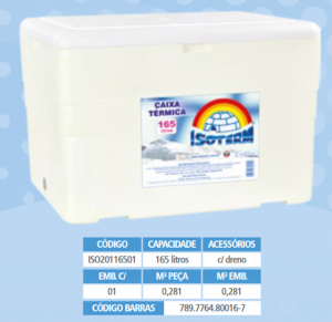 ISOTERM - CAIXA TERMICA 165 LTS - UN