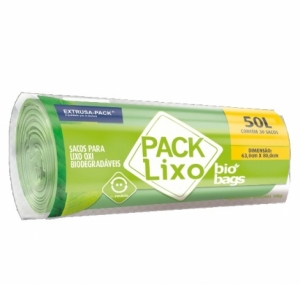 PACK LIXO BIOBAGS 050 LITROS VERDE 63X80 FD 10X30 UN