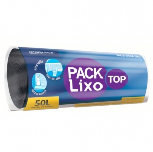 PACK LIXO TOP 050 LITROS PRETO 63X80 FD 10X30 UN