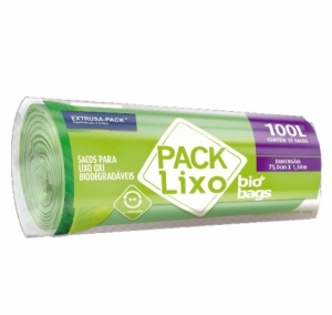 PACK LIXO BIOBAGS 100 LITROS VERDE 75X105 FD 10X15 UN