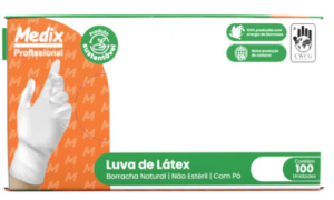 MEDIX - LUVA LATEX COM PO (M) - CX.100UN (5832)