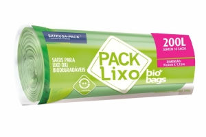 PACK LIXO BIOBAGS 200 LITROS VERDE 95X115 FD 10X15 UN