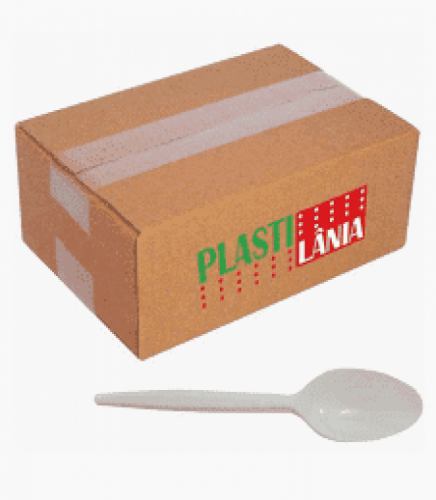 PLASTILANIA - COLHER REFEICAO BRANCA - CX.1000UN