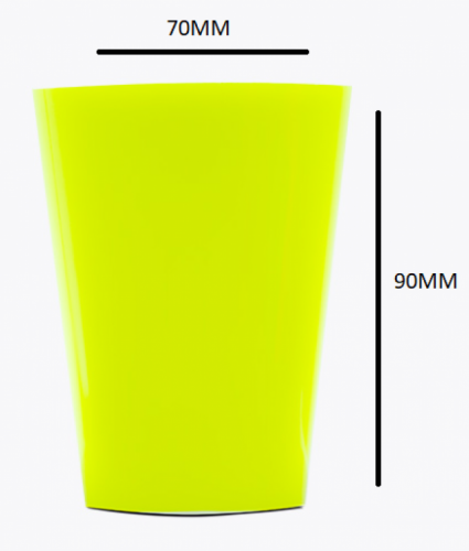 PLASTILANIA - COPO PIC-200 AMARELO NEON - CX.60X10UN