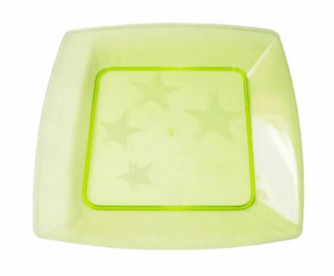 PLASTILANIA - PRATO GRANDE SQUARE AMARELO - CX.30X10UN