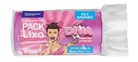 PACK LIXO DIVA PIA E BANHEIRO 34X38 ROSA - RL.80UN